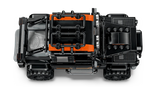 Top view of the black LEGO Speed Champions Land Rover Defender 77264 model showing the roof rack