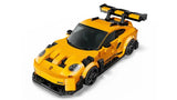 Front view of LEGO Porsche 911 GT3 RS with air intakes and headlight detail – Ireland