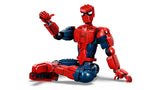 LEGO Spider-Man figure seated with one arm raised and a web accessory