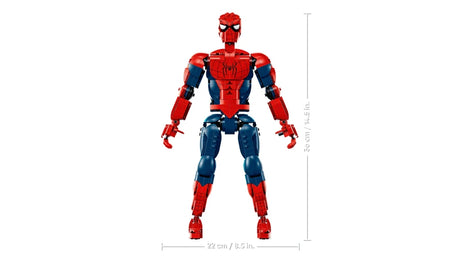 LEGO Spider-Man figure standing with red and blue body details