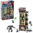 LEGO Spider-Man vs. Mysterio The Daily Bugle box beside the completed set