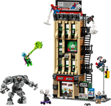LEGO Daily Bugle building with Rhino mech and seven Marvel minifigures