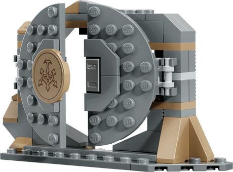 LEGO Star Wars Hutt Palace Sentry Droid Showdown 75451 grey palace gate with a round brown door panel
