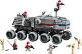LEGO Star Wars Republic Juggernaut with ten wheels, raised observation post, Ki-Adi-Mundi, clone troopers and three battle droids