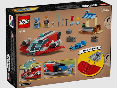 LEGO Crimson Firehawk 75384 box back showing parts and Learn to Build steps Ireland