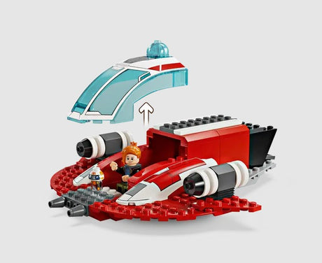 LEGO Crimson Firehawk 75384 cockpit opened with minifigures inside Ireland
