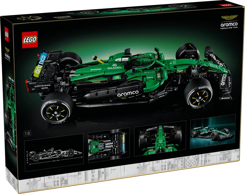 LEGO Technic Aston Martin Aramco AMR25 F1 Car box back