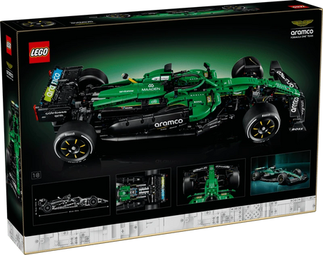 LEGO Technic Aston Martin Aramco AMR25 F1 Car box back