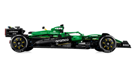 LEGO Technic Aston Martin Aramco AMR25 F1 Car side profile
