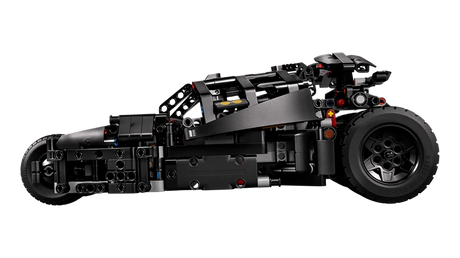 Side profile of the LEGO Technic Batmobile Tumbler 42239 showing the angular black bodywork and large rear wheel