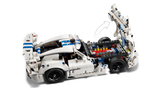 LEGO Technic Dodge Viper GTS-R Sports Car 42234 with the bonnet raised to show the red, blue and yellow engine details
