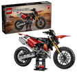 LEGO Technic Ducati Desmo450 MX Factory Motorcycle 42238 box beside the completed motorcycle model 