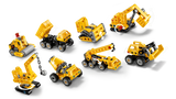 LEGO Technic Mighty Machines 42233 construction vehicles showing their movable functions