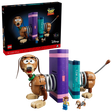 LEGO Toy Story Slinky Dog Bookends box beside the completed bookends model