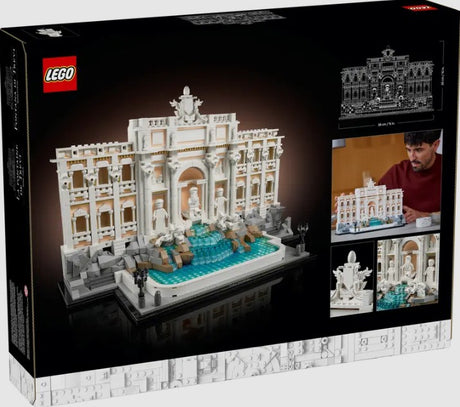 LEGO Trevi Fountain 21062 back of box with building features Ireland