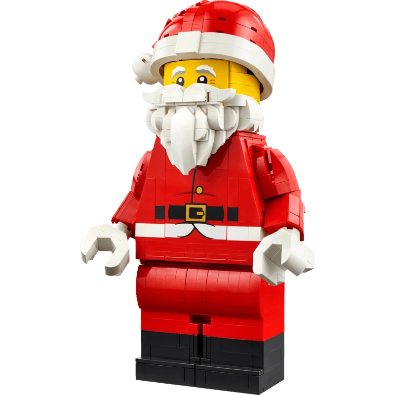 LEGO Up-Scaled Santa Minifigure 40820 standing in red suit and hat with white beard