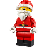 LEGO Up-Scaled Santa Minifigure 40820 standing in red suit and hat with white beard