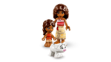LEGO Moana and Simea figures shown with Pua the pig figure
