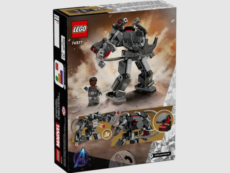 Back of LEGO War Machine Mech Armor 76277 box with features – Ireland