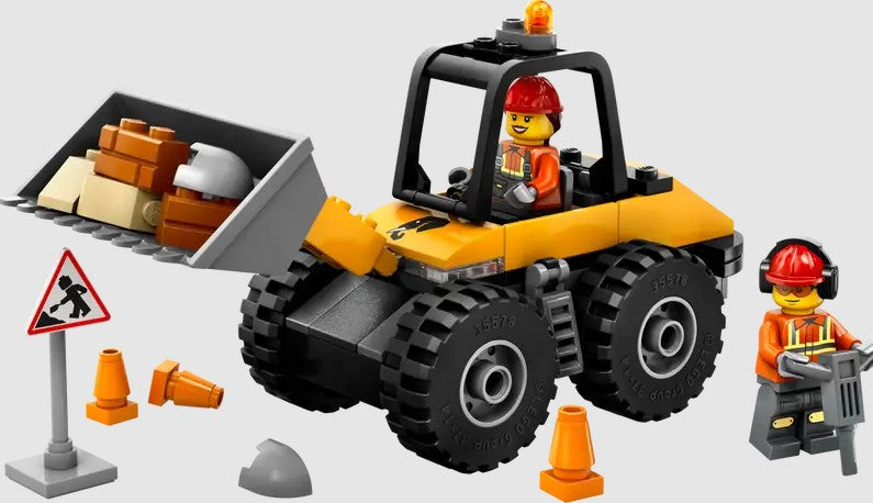 LEGO Yellow Construction Wheel Loader 60450 with driver and worker minifigures in Ireland