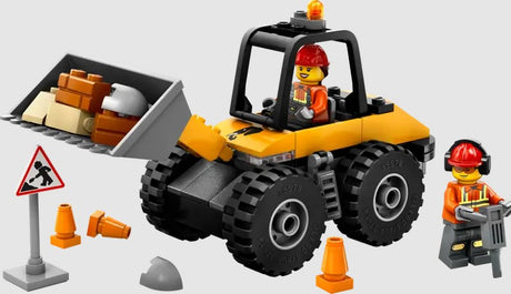 LEGO Yellow Construction Wheel Loader 60450 with driver and worker minifigures in Ireland