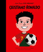 Little People, BIG DREAMS Cristiano Ronaldo front cover with an illustrated footballer holding a black and white football