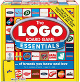 LOGO Board Game Second Edition Essentials front packaging showing the red, yellow and blue box with assorted brand logos and app graphic