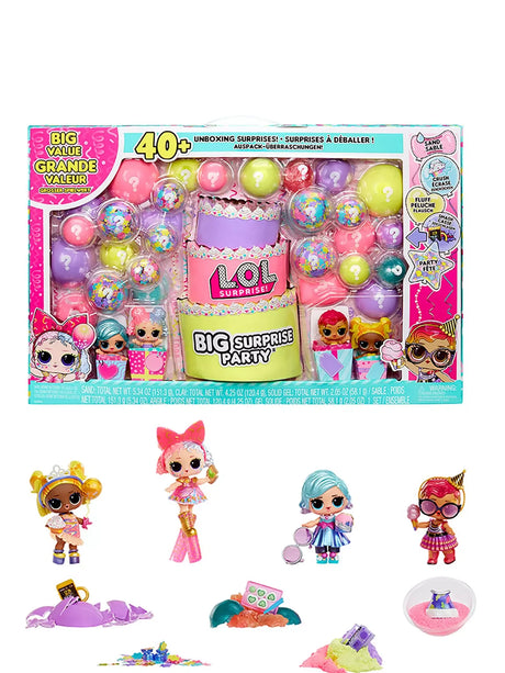 L.O.L. Surprise Big Surprise Party round pink case with printed L.O.L. Surprise logo on the front