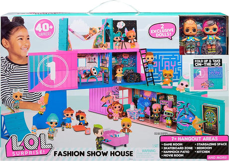 LOL Surprise Fashion Show House retail box showing dolls, accessories, and 40+ surprises in Ireland
