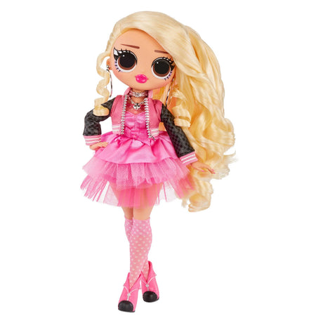 Pink Chick doll shown standing on its own