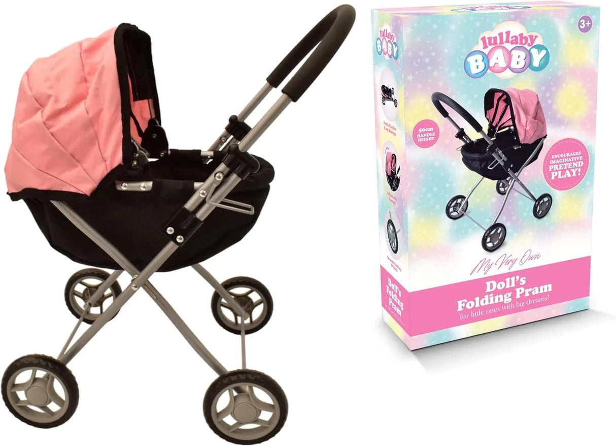Lullaby Baby Dolls Pram packaging showing design and features
