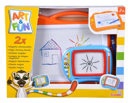 Retail box with Art & Fun Twin Pack Drawing Boards and accessories visible – Ireland