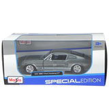 Maisto 1967 Ford Mustang GT metallic grey model in Special Edition retail packaging