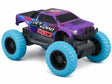 Maisto Tech Off Road Go purple RC truck with blue chunky tyres front angle