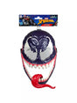 Hasbro Marvel Spider-Man Venom mask displayed on official retail header card showing Venom Versus branding, age 5+ rating and full mask front view