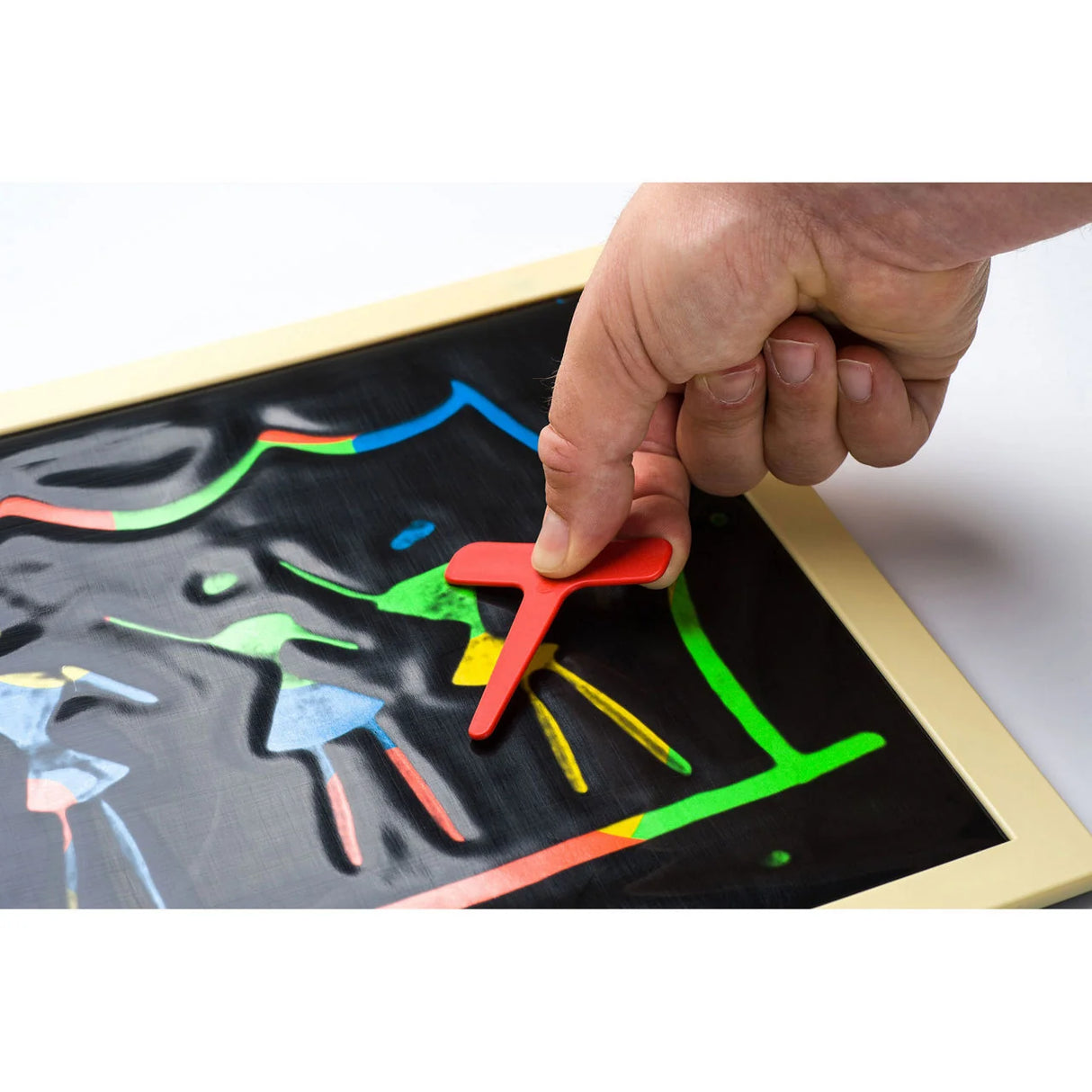 Close-up of tool being used on Marvin’s Magic Drawing Board – Ireland