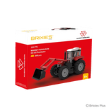 BRIXIES Plus Massey Ferguson 5S with Front Loader building set in its red and white retail box with the completed tractor pictured on the front