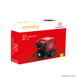BRIXIES Plus Massey Ferguson RB F Round Baler building set in its red Massey Ferguson retail box with the completed baler pictured on the front