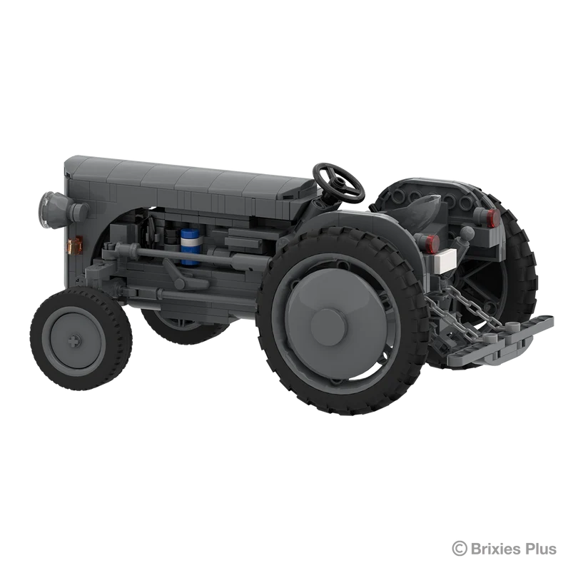 BRIXIES Plus Massey Ferguson TEA 20 viewed from the rear side showing the rear linkage, open driving position, grey bonnet and large rear tyre