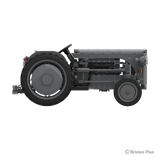 BRIXIES Plus Massey Ferguson TEA 20 shown in full side profile with the rear hitch, open driving position, grey bodywork and agricultural tyres visible