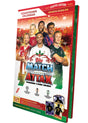 UCC Match Attax 2025 26 Advent Calendar box shown upright with festive red and green design and football player graphics.