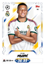Topps Match Attax 2026/27 Kylian Mbappé Real Madrid card in white kit