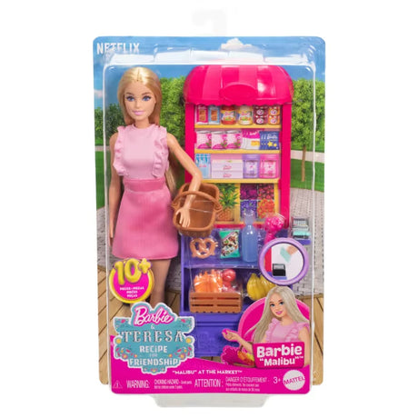 Barbie Malibu At The Market doll playset in branded box with food stand – Ireland