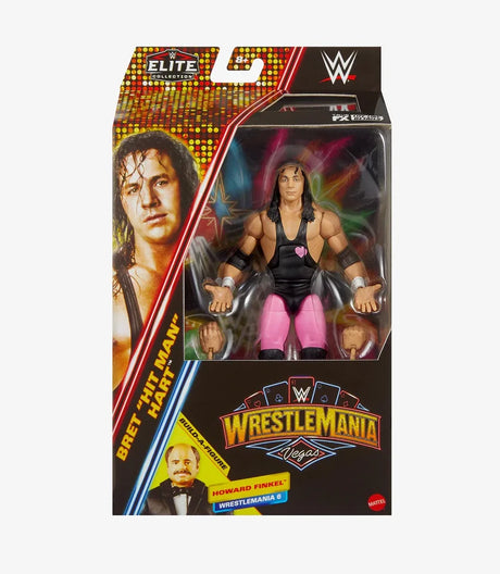 Boxed WWE Elite Bret "Hit Man" Hart figure with WrestleMania 41 packaging – Ireland