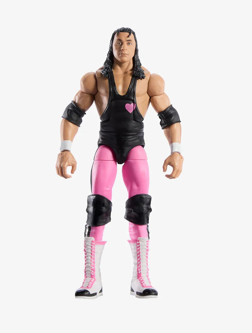 Bret "Hit Man" Hart WWE figure in pink and black ring attire – Ireland