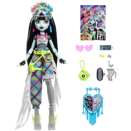 Frankie Stein doll with music festival outfit and themed accessories – Ireland