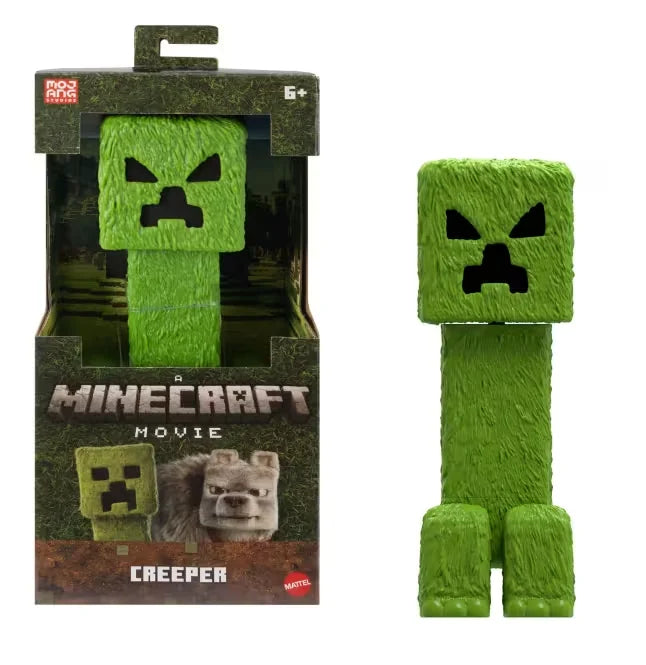 Minecraft Movie Creeper figure in display box packaging with movie branding – Ireland