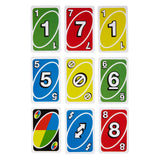 UNO Express cards laid out – travel-size card game for kids Ireland