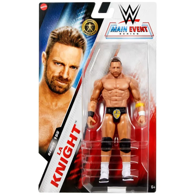LA Knight WWE Main Event Series figure in retail packaging, Series 155 – Ireland