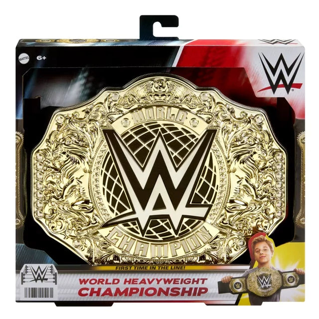 Child-sized WWE World Heavyweight Championship belt in full retail box with title branding – Ireland